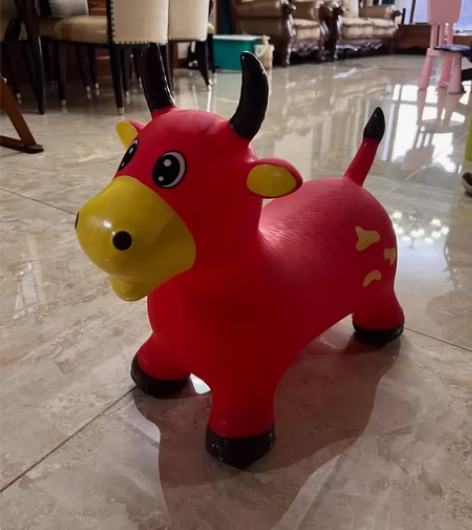 哈哈球欢乐跳跳牛 骑行小动物 儿童加厚坐骑...
