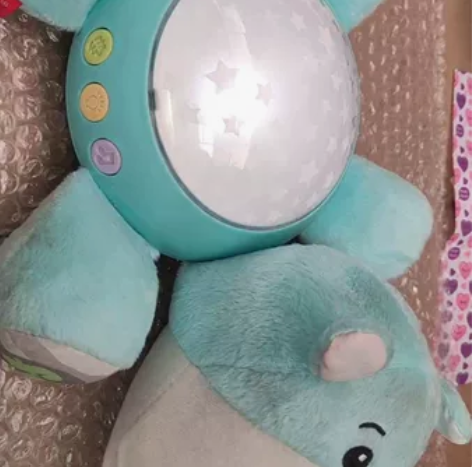 费雪安抚玩具小河马投影安抚器可以晚上投影 ...