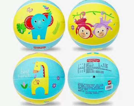 费雪儿童篮球2号幼儿园专用皮球拍拍球婴儿宝...