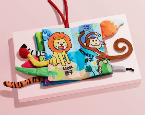 贝恩施婴儿宝宝撕不烂立体尾巴布书儿童益智早...