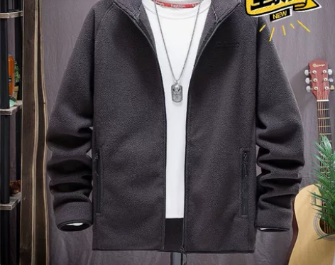 【折扣清仓】啄木鸟春季摇粒绒夹克外套男士韩...