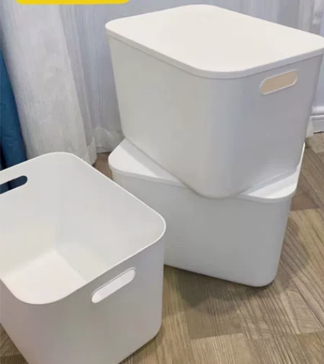 低价清仓，全新收纳箱带盖桌面储物箱家用多功...