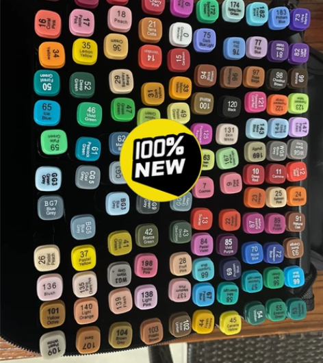 订单尾货清仓处理，120色油性双头马克笔底...