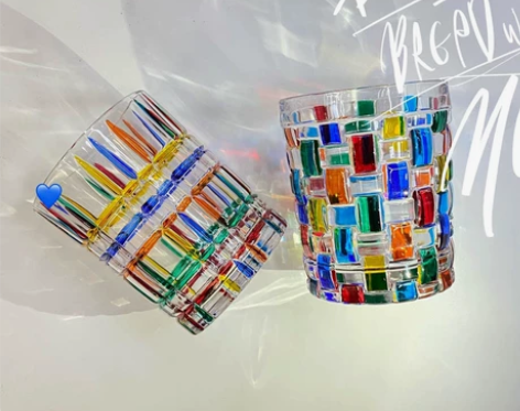 小红书同款意大利ZECCHIN同款手绘彩条...