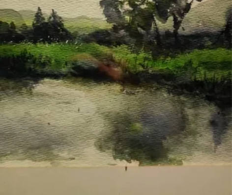 水彩风景，手绘水彩画。 16k 画心，不含...