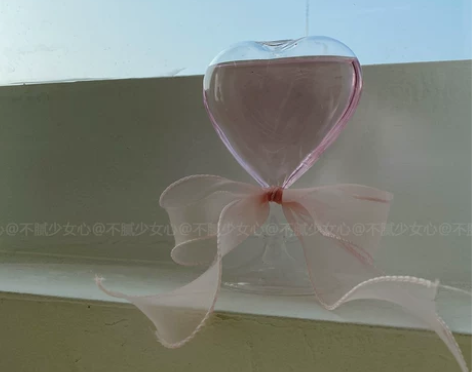 不腻少女心*韩国ins爱心丝带花瓶水培装饰...