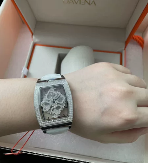 DAVENA蒂玮娜时来运转扑克女神手表，刚...