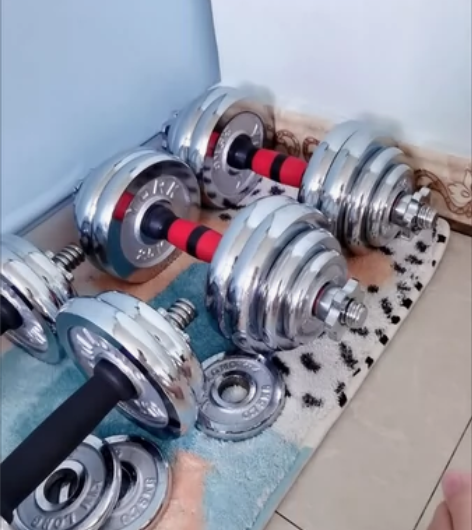 哑铃男士健身家用器材可调节重量初学者电镀哑...