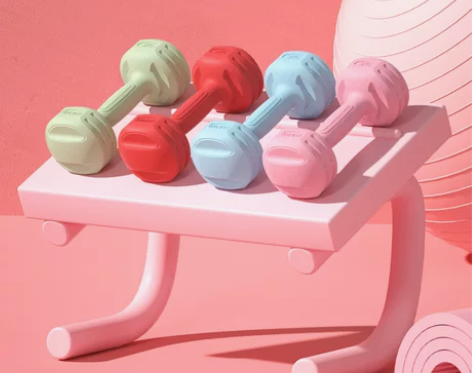 朗威哑铃女士健身家用器材儿童瑜伽女壶铃式练...