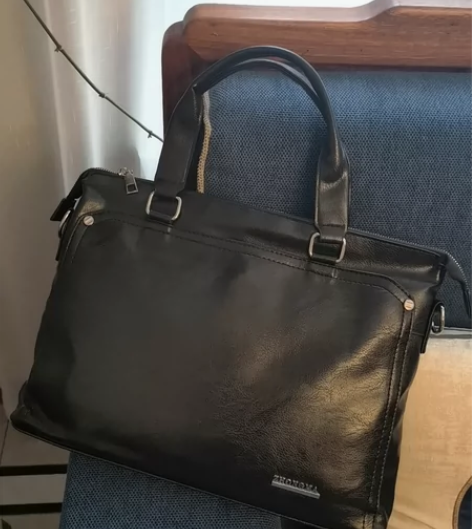 男士公文包可以装14寸电脑 办公用装资料都...