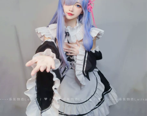 乖张物语Lolita 蕾姆女仆装cos服动...