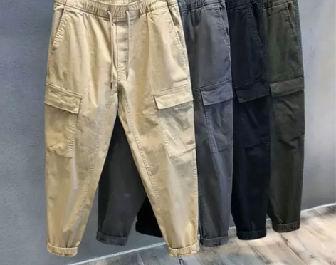 实体店不干了清仓处理工装裤男束脚裤纯棉运动...