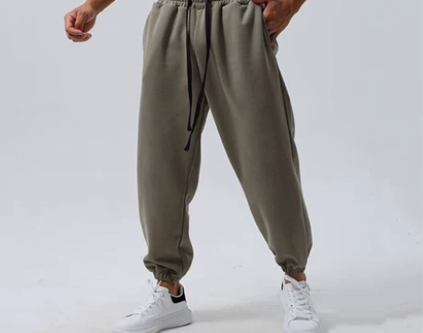 运动裤 运动裤子裤男长裤宽松束脚美式休闲抽...