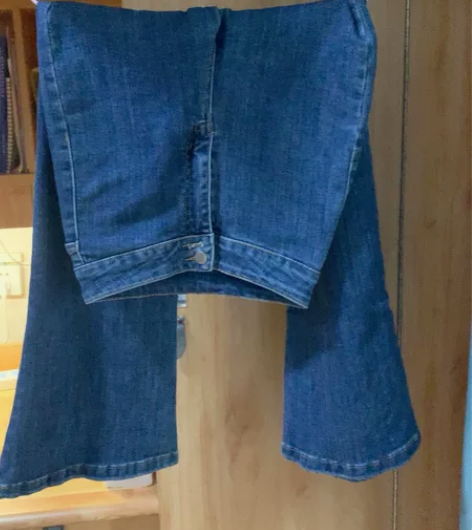 微喇叭牛仔裤蓝色 165不是我想要的长度m...