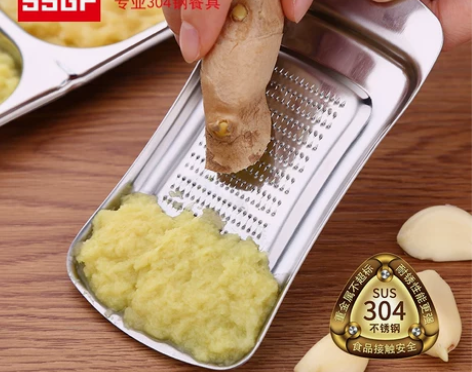 304不锈钢加厚磨姜器细腻蒜泥器姜蒜磨泥器...