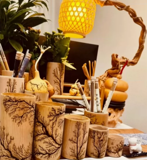 雷击纹创意水杯办公室书桌面摆件12CM高手...