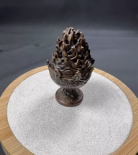 铜合金博山炉迷你线香炉塔香托家用室内沉香熏...