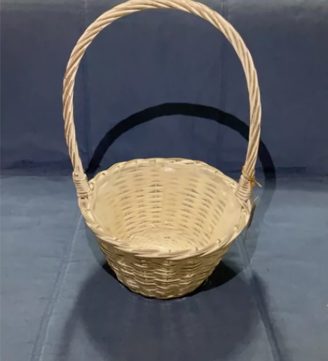 手提编织花篮中号 直径25cm 带提手39...