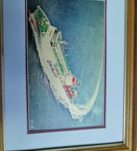 金麒麟牌 金箔工艺画全新一直放在盒中未摆放...