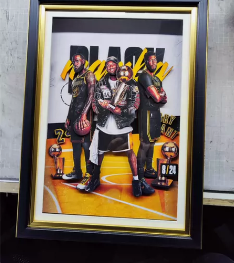 科比手工装饰立体画定制款 【相框尺寸】，4...