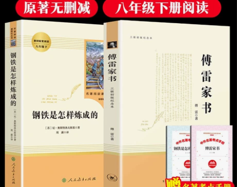 人教版八年级钢铁是怎样炼成的傅雷家书 正版...