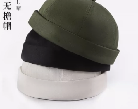 无檐大头围地主帽男嘻哈复古瓜皮帽薄款夏季潮...