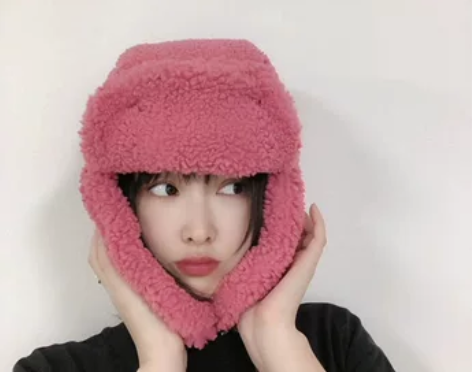 韩版羊羔毛护耳帽女冬季韩国东大门代购加厚保...