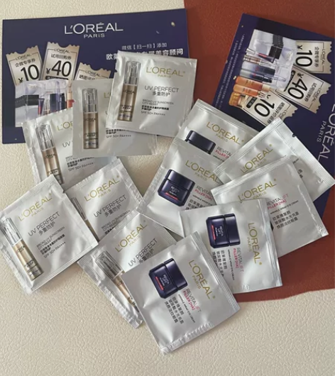 欧莱雅眼霜1.5ml，6片 欧莱雅小金管防...