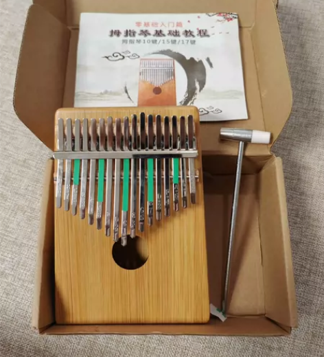 ?拇指琴卡林巴琴17音 初学者手指钢琴 9...