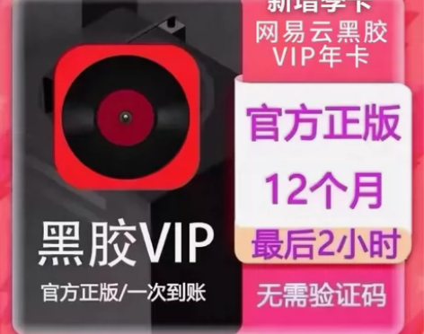 网易云音乐黑胶VIP会员一年12月直冲网易...