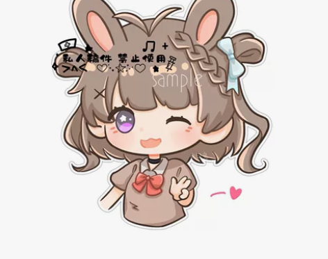 【手绘】Q版手绘头像自画像定制简笔画情侣头...