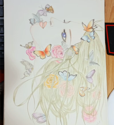 装饰画  纯手工彩铅画 便宜出，练习画，不...