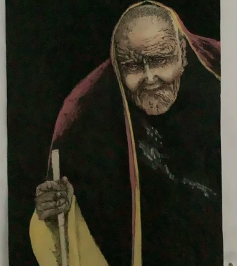 纯手绘人物肖像画真迹字画办公室客厅国画手工...