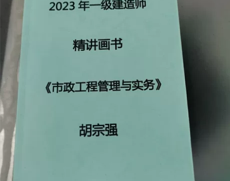 2023年一级建造师一建市政精讲画书胡宗强...