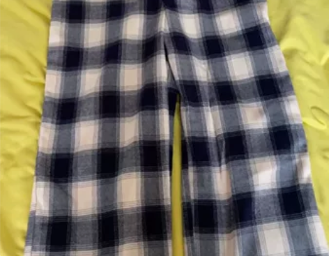 复古流行格子阔腿裤女高腰垂感春秋新款宽松直...