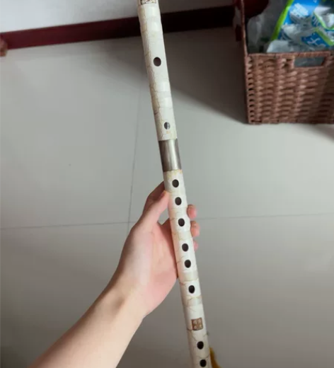 蒋逸精致竹笛白色E调 以前学笛子时候买的这...