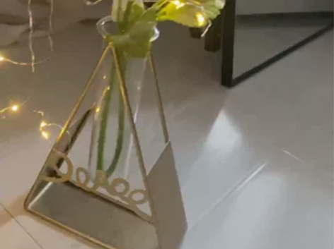 北欧轻奢水培花瓶摆件卧室客厅餐桌ins风玻...