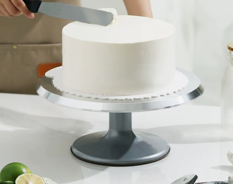 蛋糕转盘裱花台烘焙工具套装铝合金托台旋转抹...