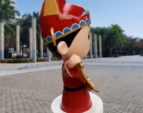 定制玻璃钢卡通状元郎雕塑公园景观街商业场美...