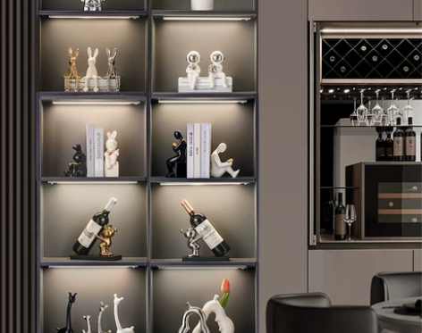 一家四口小鹿家居饰品摆件轻奢高档高级感玄关...