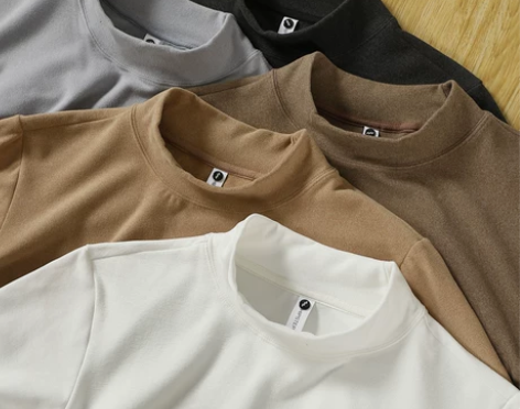 美式350g双面德绒打底衫男冬季加厚保暖衣...