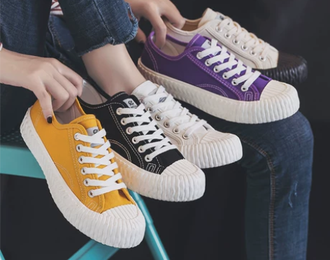 大码女鞋41-43小白鞋焦糖饼干鞋胖妹妹脚...