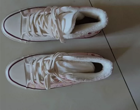 加绒帆布鞋女高帮东北保暖冬季大棉鞋女冬加绒...