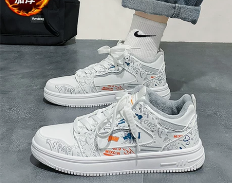 棉鞋男冬季加绒保暖青少年百搭低帮休闲板鞋学...