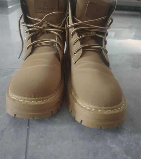 骆驼同款国潮情侣大黄靴踢不烂秋季薄款增高英...