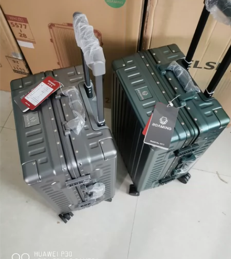 官网正品出口日本漫游高级行李箱铝框拉杆箱男...