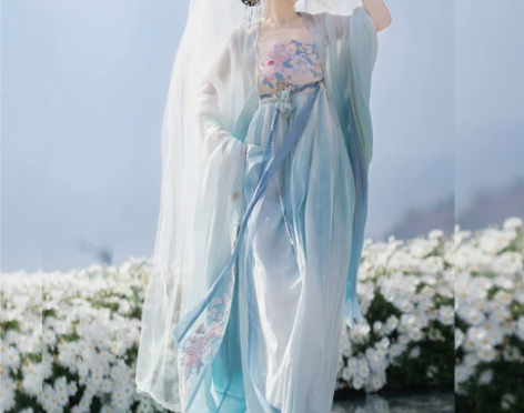 [春序流光]茗月萱原创一片式唐制诃子裙汉服...