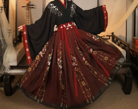 云芳晴绾星辰汉服女中国风交领齐腰襦裙魏晋风...