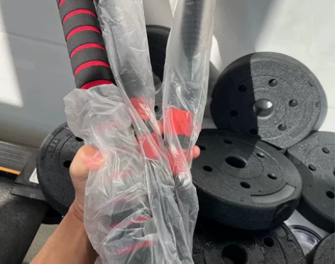 全新环保哑铃杆！包胶通用螺母配件连接器，杠...
