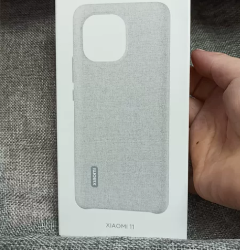 小米11玻璃版素皮纺织保护壳原装正品 小米...